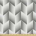 thumbnail image 1 of Modern Upholstery Fabric by the Yard, Ornamental Halftone Pattern of Rhombus Like Elements Repeating Details, Decorative Fabric for DIY and Home Accents, Charcoal Grey and White by Ambesonne, 1 of 5