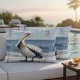 thumbnail image 5 of Pack of 2 Outdoor Pillow Covers 20x12 Inch Waterproof Coastal Pelican Throw Pillow Covers,Decorative Couch Pillow Shams Protectors Modernism Art Oil Painting Birds Patio Pillowcases Cushion Covers, 5 of 8