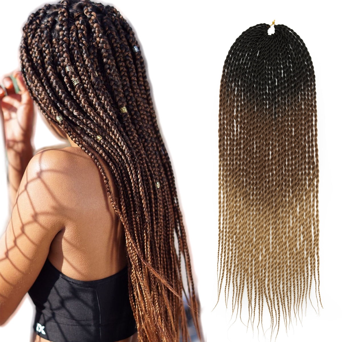 S Noilite 3 Packs Befunny Senegalese Twist Crochet Hair Braids Mambo Twist Crochet Braiding Hair For Women Walmart Com Walmart Com