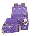 thumbnail image 1 of Juego De 3 Piezas De Mochila Con Solapa Con Estampado De Estrellas, Mochila Para Portátil De Viaje Kawaii Con Bandolera Y Estuche Para Lápices, 1 of 4