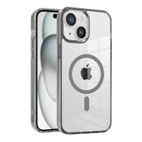 Allytech Magnetic Case for Apple iPhone 13, Compatible with Magsafe Crystal Clear Transparent Wireless Charging Support Slim Fit Shockproof Rugged Phone Case for Apple iPhone 13 - Grey