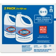 Clorox Disinfecting Liquid Bleach Cleaner, Regular Scent, 121 fl oz, 2 Pack