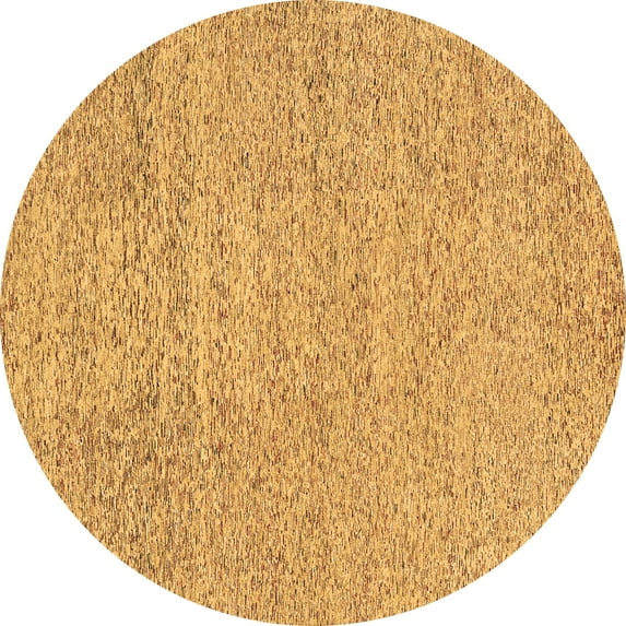Ahgly Company Indoor Round Abstract Brown Contemporary Area Rugs, 4' Round