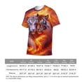thumbnail image 6 of LAOLIUSN Men's Tiger Graphic T Shirt, Flame Animal All Over Print Crew Neck Short Sleeve Tee, 88% Polyester 12% Spandex, S-4XL, 6 of 7