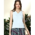 thumbnail image 4 of Doublju Womens V Neck Soft Modal Sleeveless T Shirt Tank Top With Plus Size, 4 of 4