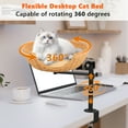 thumbnail image 3 of Cat Desk Bed, Adjustable Height, 360 Rotating cat Desk Bed, Cat Hammock for Desk Window, Supports up to 45lbs, 3 of 8