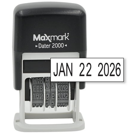 MaxMark Dater 2000, Self Inking Date Stamp with Black (Best Self Inking Stamps)
