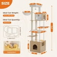 thumbnail image 4 of Cat Tree es Cat Tower with Dual Condos for Indoor Cats Plush Cat House with Padded Perch Scratching Ramp and Posts and Replaceable Balls, 4 of 7