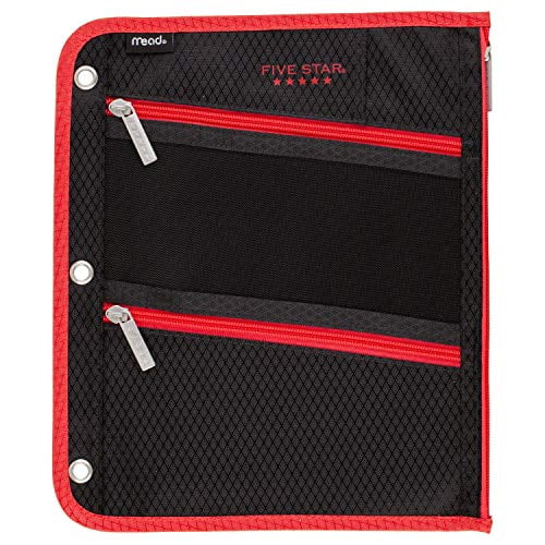 Five Star Pencil Pouch Fits 3 Ring Binders Color Selected For You Xpanz 50206 Pen Case 