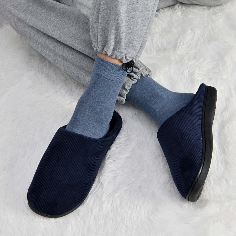 Heren Corduroy Slippers Comfortabele Verstelbare Haak En Loop Memory Heren Corduroy Slippers Comfortabele Verstelbare Haak En Loop Memory