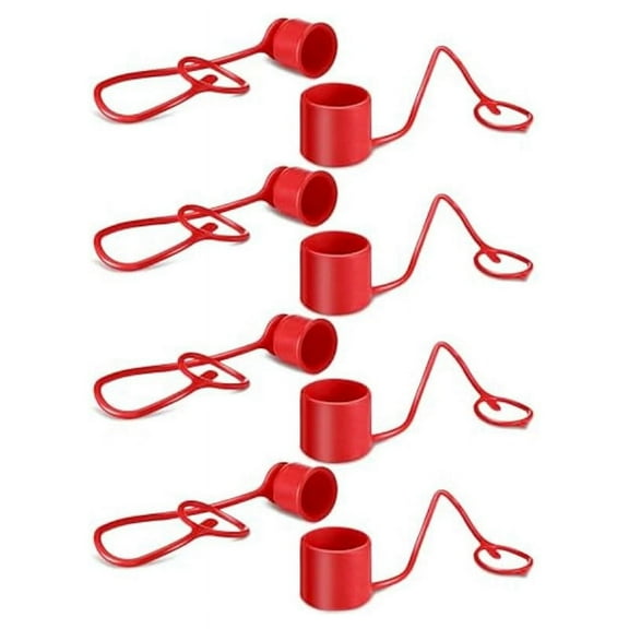 HOT 4Sets 1/2Inches Hydraulic Coupler Dust Cap & Plug Covers Heavy Duty Caps for Couplings