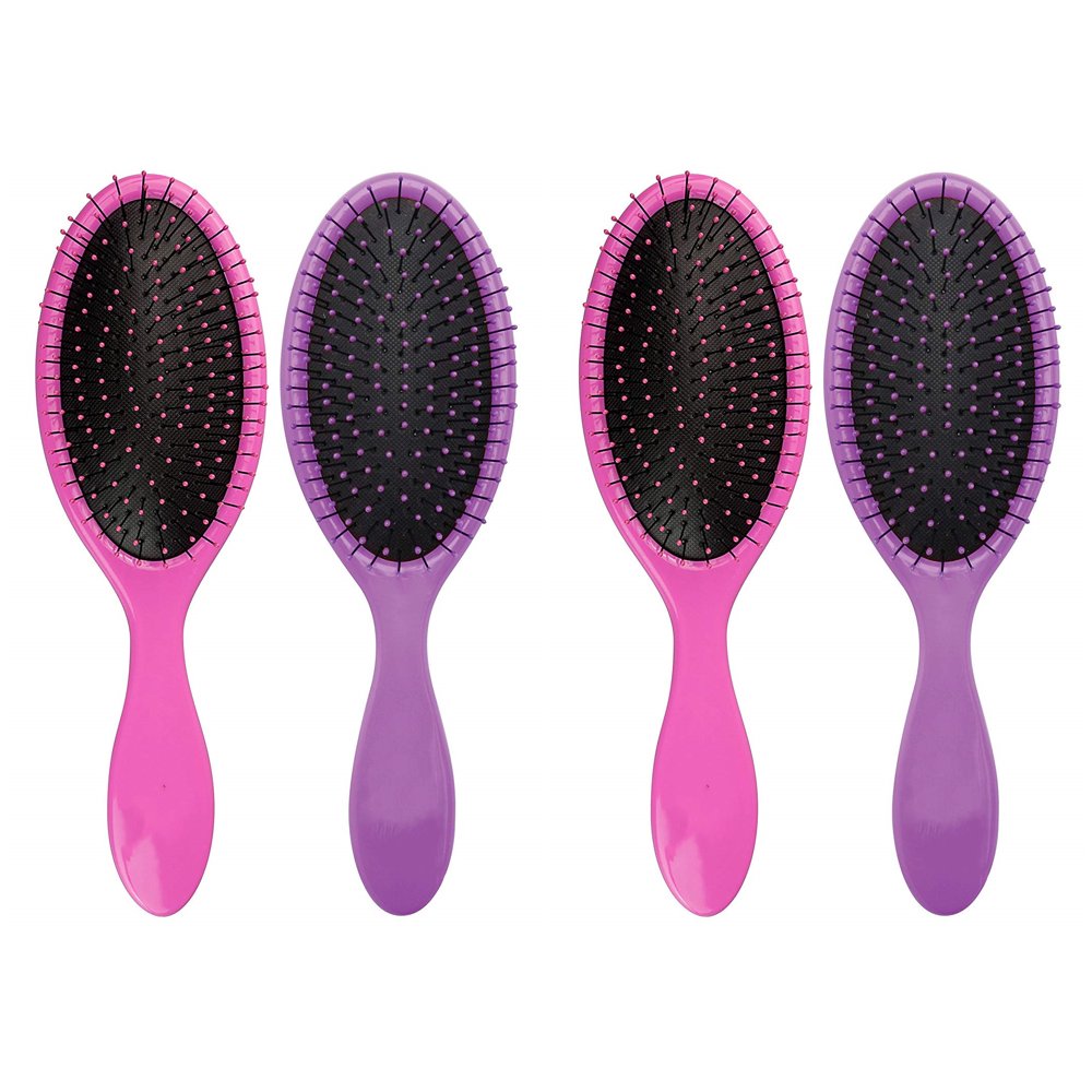 Wet Brush Detangler Hair Brush Pink And Purple Exclusive Ultrasoft