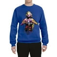 thumbnail image 2 of Wild Bobby Marilyn Monroe Watercolor Love Pop Culture Unisex Crewneck Graphic Sweatshirt, Royal, XX-Large, 2 of 5