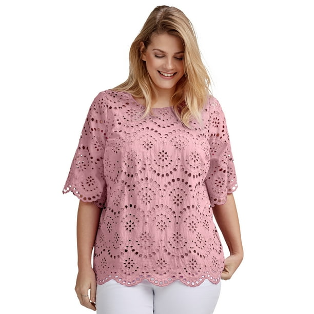 plus size scalloped top