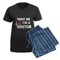 thumbnail image 5 of CafePress - Trust Me I'm A Doctor Women's Dark Pajamas - Women's Short Sleeve Print T-Shirt and Pants Dark Cotton Pajama Set, 5 of 7