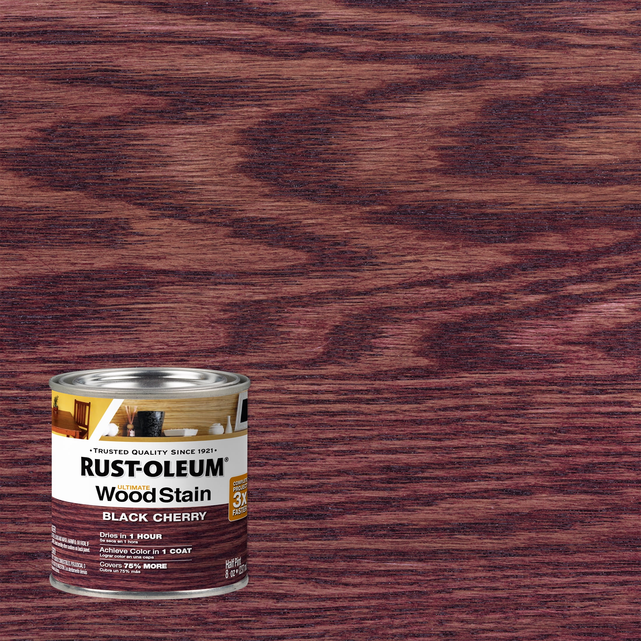 Black Cherry, Rust-Oleum Ultimate Wood Stain-205135, Half Pint