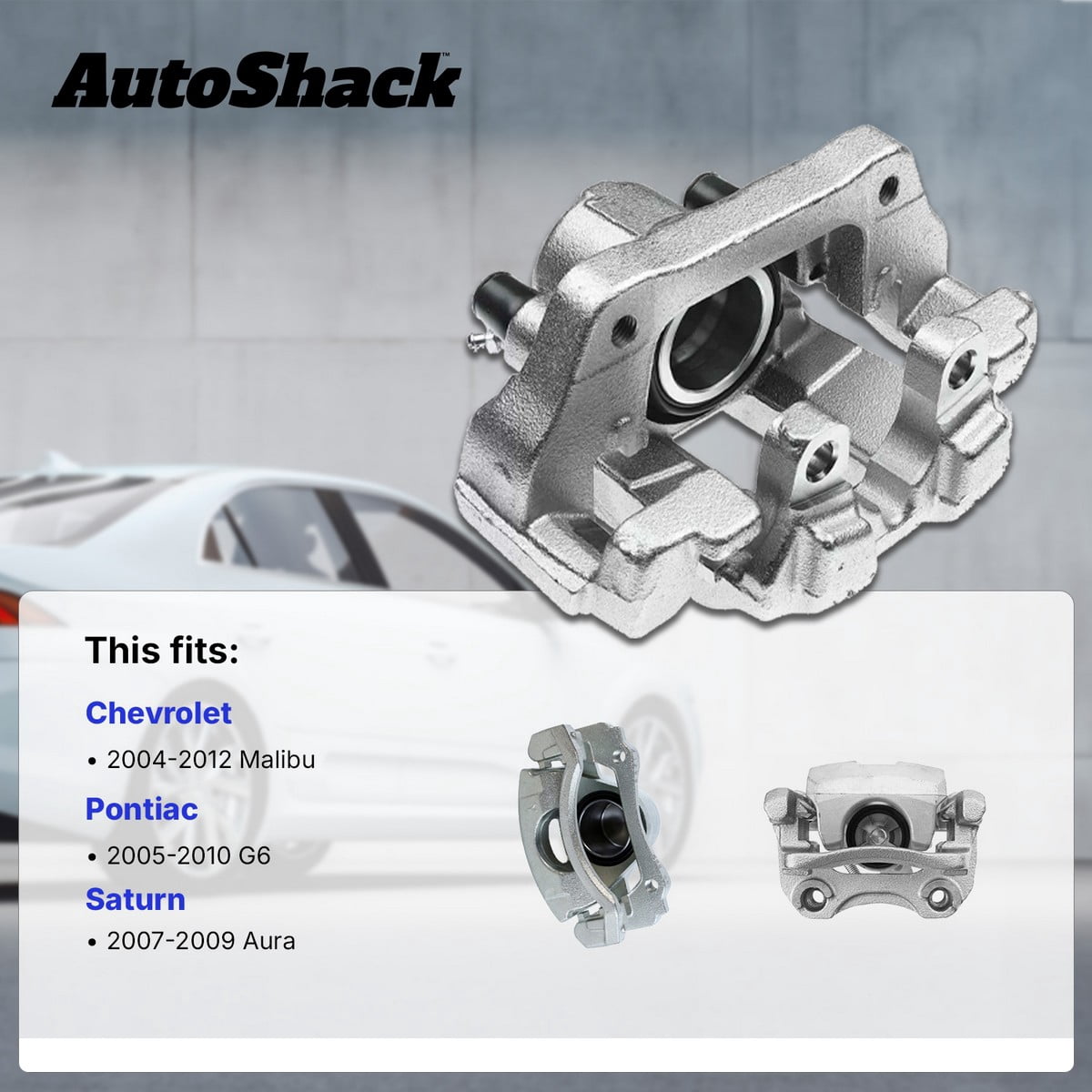 AutoShack Front & Rear Brake Calipers for Chevrolet, Pontiac & Saturn, Malibu 2004-2012 G6 2005-2010 Aura 2007-2009, FWD L4 2.2L 2.4L V6 3.5L 3.6L 3.9L