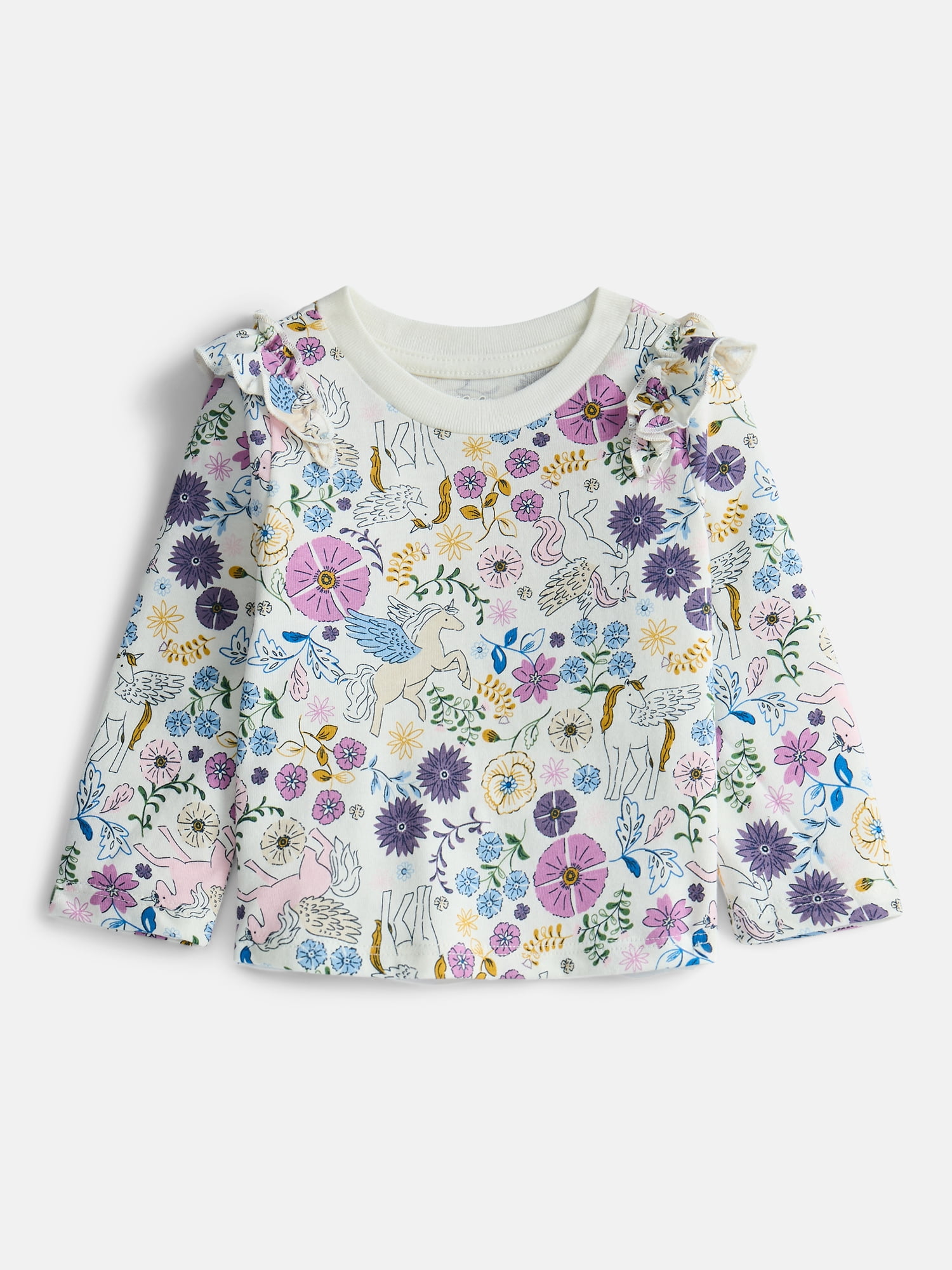 Wonder Nation Baby Girls Mix and Match Outfit Set, 4 Piece, Sizes 0-24 Months