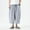 Grey, variant on New Men Wide Leg Pants Loose Large Ice Silk Crop Pants Harlan Elastic Beach Pants Men's Cargo Pants