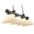 thumbnail image 3 of Z Lite 2306-4BRZ-AGM14 4 x 60W Cordon Medium Dimmable Billiard Light, Golden Mottle, 3 of 7