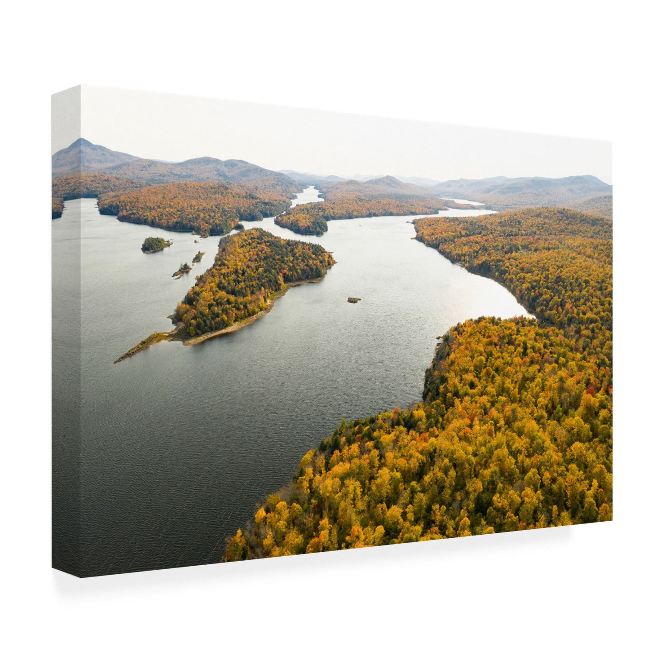 Canvas Wall Art - GS Photo 'Autumn in the Adironacks' Wall Art for Living Room, Bedroom, or Office Décor by Trademark Fine Art - 47 x 30 Inches