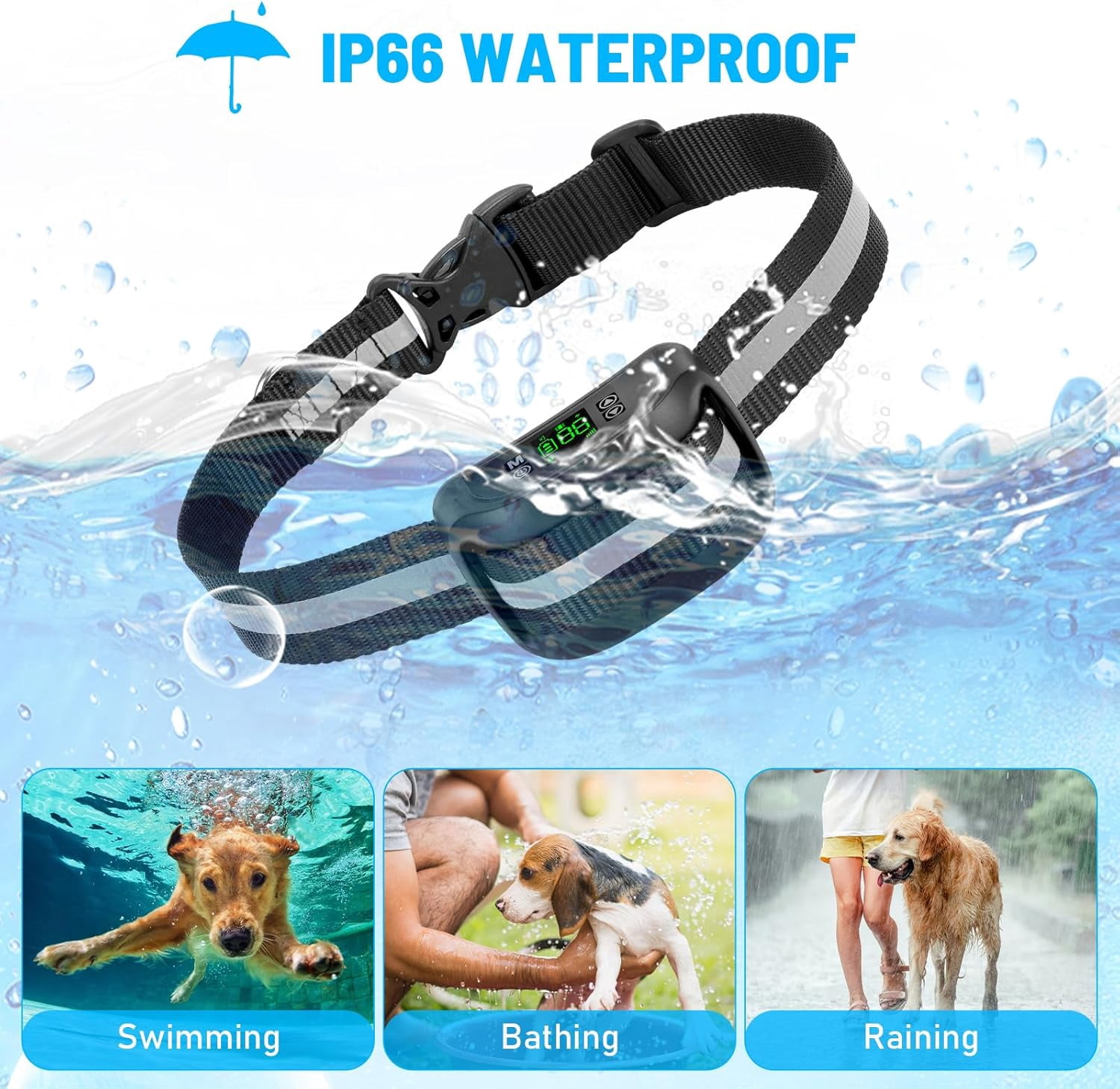 2 in 1 GPS Wireless Dog Fence, Dog Training Collar with Remote, Radius from 33 Yards to 1083 Yards, Electric Pet Containment System, Waterproof Collar, Beep Vibration Shock, for Dogs Over 20 Lbs