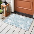 thumbnail image 4 of Ocean Blue Starfish Front Door Rugs 2x3 ft Summer Nautical Vintage Sea Wood Grain Small Rug for Entryway Non Slip Washable Bathroom Door Mat Absorbent Floor Mat for Indoor Entrance, 4 of 9
