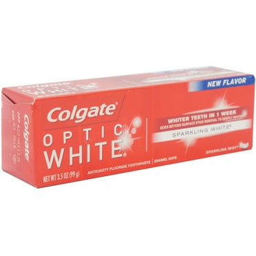 Colgate White Anticavity Fluoride Toothpaste Sparkling Mint, 3.5 oz (Pack of 3)