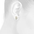 thumbnail image 5 of 10K Yellow Gold Diamond Peace Sign Studs 13mm Frame Mens Pave Earrings 0.14 CT., 5 of 5