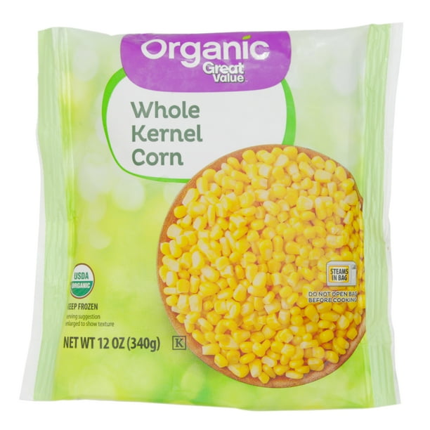 Great Value Organic Frozen Whole Kernel Corn, 12 oz