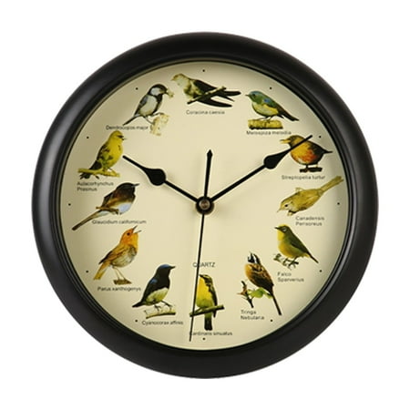 2025 & CISIL - 10 Inch Round Wall Clock On Time Clock Bird Sings Wall Clock Christmas With Music