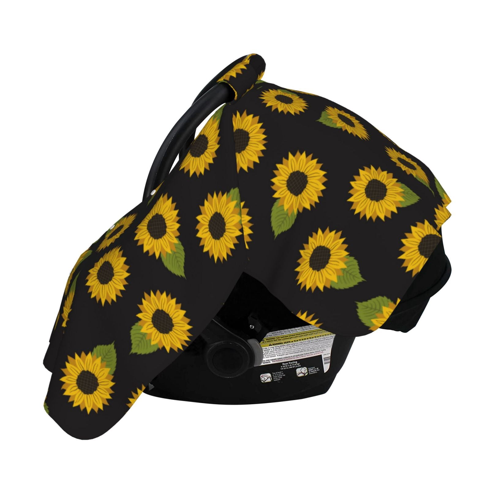Naloa Sunflowers Baby Car Seat Cover, Breathable Baby Carrier Cover, Multiuse Baby Carrier Cover & Nursing Breastfeeding Cover