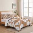 thumbnail image 5 of Quilts Twin Size, Brown Leaves Soft Comforter Bedding Set for Bed, Farmhouse Botanical Branch Vintage Boho Modern Lightweight Quilted Bedspread with Pillow Cover(2 Pieces) for All Season, 68x86 Inch, 5 of 9
