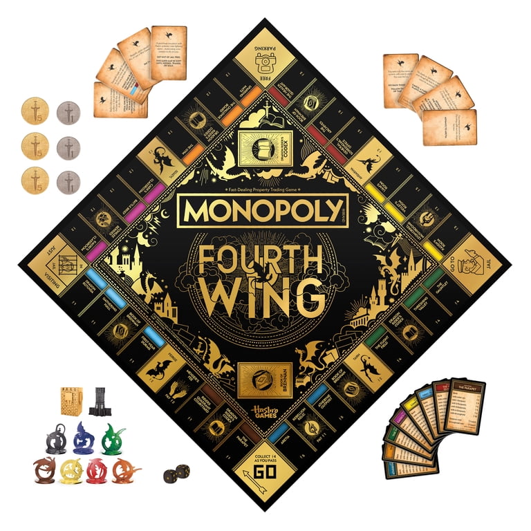 Monopoly Fourth Wing Edition Board Game, Officially Licensed Game