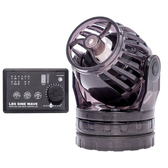 Powerful 4800 GPH Black Aquarium Wavemaker with Wireless Control | 24V DC Sine Wave Motor for Saltwater Tanks