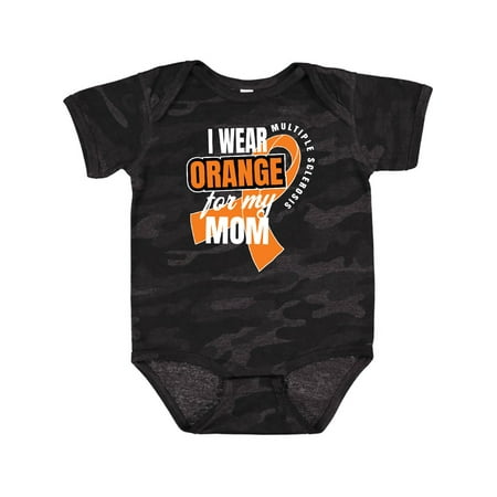 

Inktastic I Wear Orange For My Mom Multiple Sclerosis Awareness Gift Baby Boy or Baby Girl Bodysuit