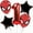 1, variant on Spiderman Party Balloon Add‑On Kit — 6 Spider‑Man Head Balloons, Star & Number Foil Balloons with Ribbon & Straw, Easy Party Upgrade