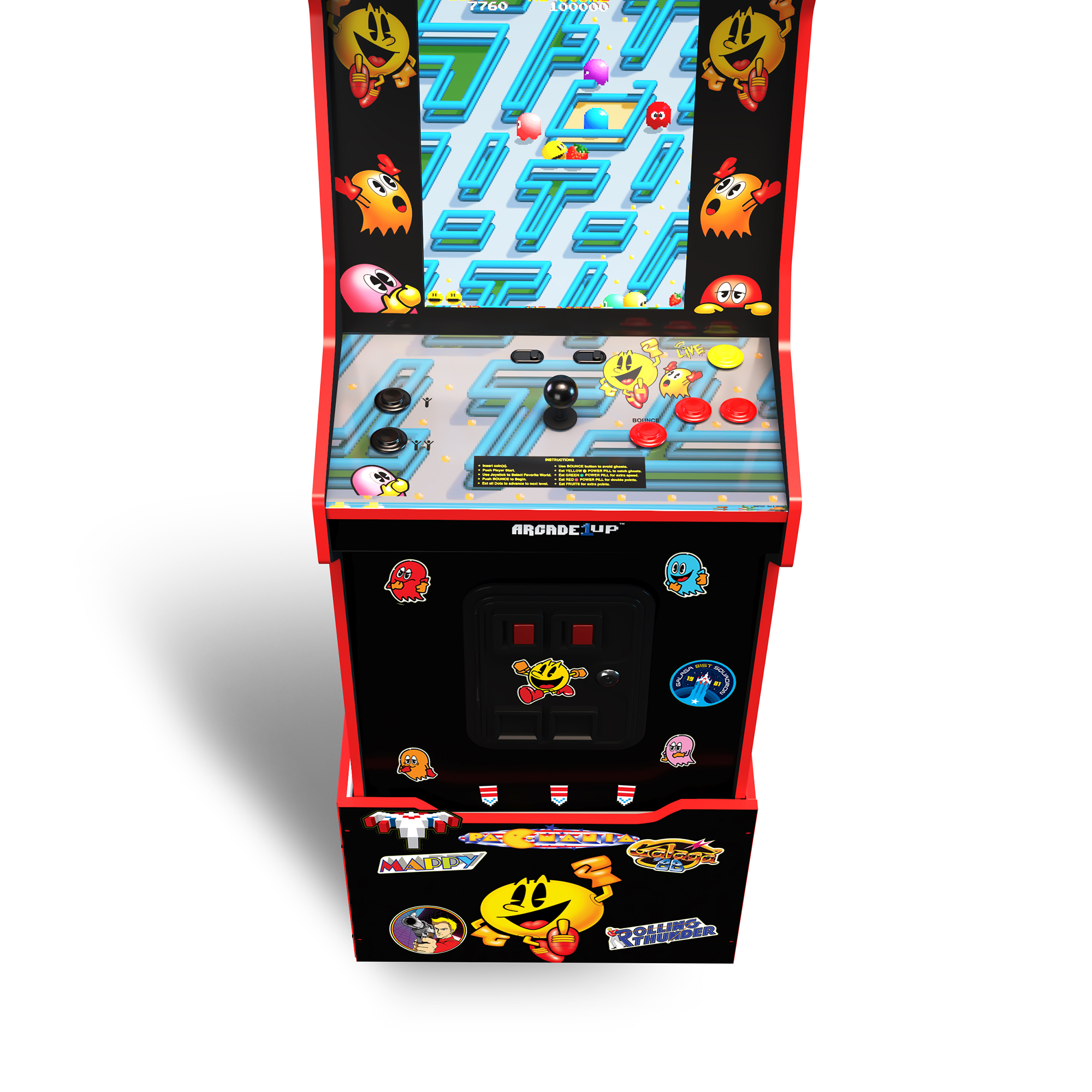 Arcade1UP - 14 Games in 1, PAC-MAN Customizable Video Game Arcade Featuring PAC-MANIA and includes 100 Bonus Stickers - image 5 of 17