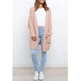thumbnail image 3 of SURJDE Women's Long Batwing Sleeve Open Front Chunky Knit Cardigan Sweater, 3 of 7