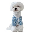 thumbnail image 3 of Camisa para mascotas, suave, transpirable, estampado de flores, cierre de botón a presión, ropa de algodón para cachorros y gatos para primavera y otoño, 3 of 8