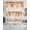 Orange, variant on Brown Eucalyptus Leaves Swag Kitchen Curtains Sets for Windows 24 Inch Length, Spring Summer Botanical Short Window Curtain Panels Swags Valances and Tiers 3 Piece Set for Cafe/Dining Room