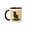 Black/White, variant on 3drose, Image of Chocolate Lab Dog on Yellow Dots, 11oz Mug