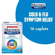 Mucinex All in One Fast Max, Cold and Flu Medicine, 16 Liquid Gels
