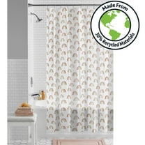 Mainstays Eco-friendly Rainbows Waterproof Recycled PEVA Shower Curtain Set and 12 Hooks, Multicolor