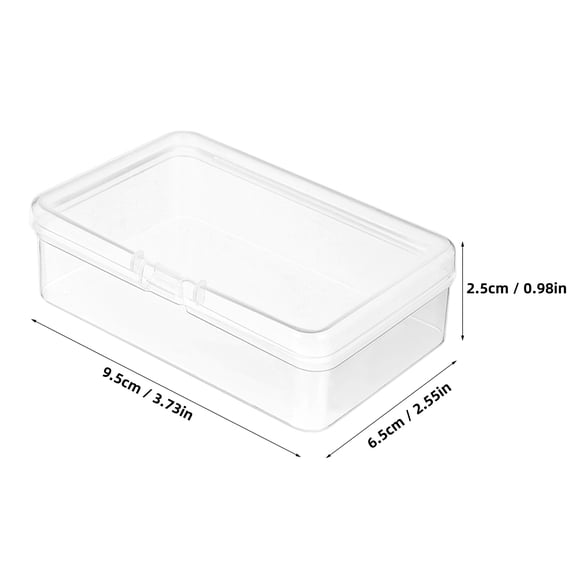 OUNONA 12Pcs Playing Card Box Transparent Clear Storage Containers with Snap Shut Lock for Storage Use