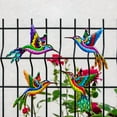 thumbnail image 4 of Metal Hummingbird Wall Art Decor, 3D Colorful Birds Outdoor Wall Art Patio Fence Decorations, Wall Hanging Decor for Garden Living Room Balcony, 4 of 6