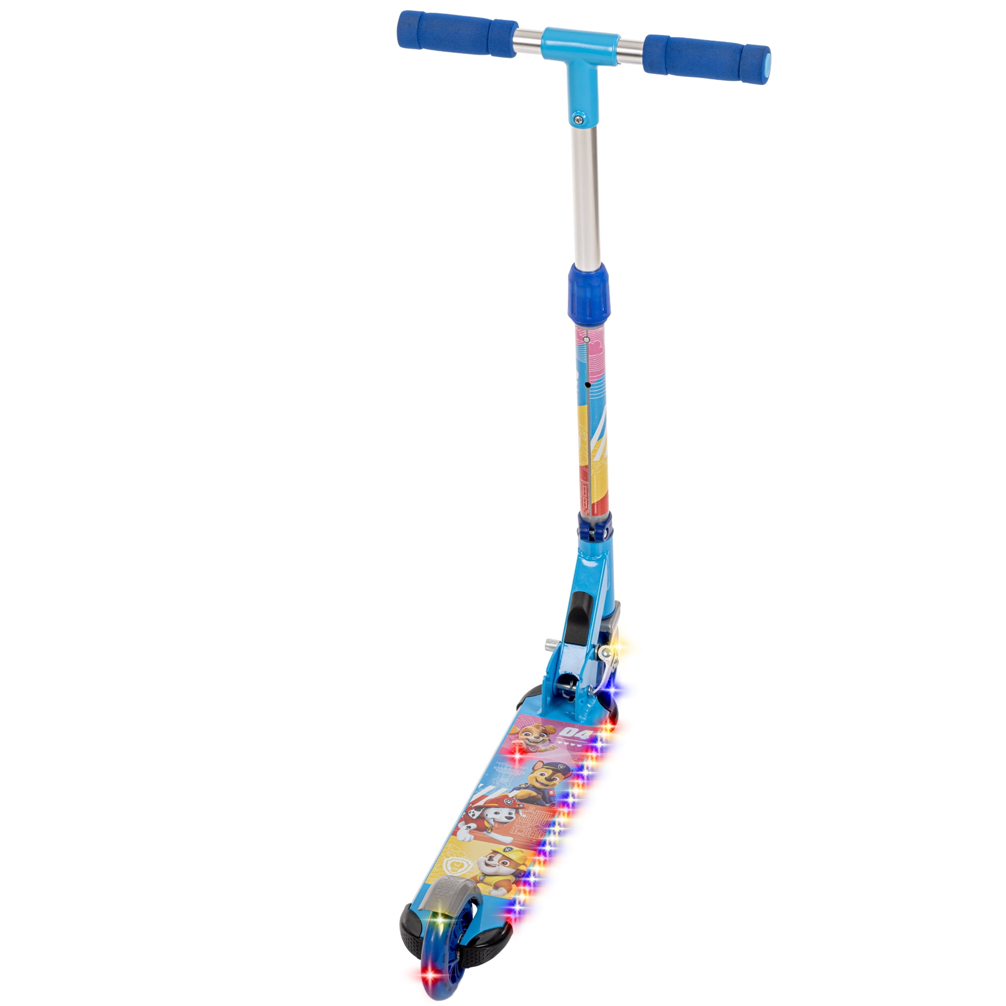 Huffy Inline PAW Patrol Kick Scooter with LED Lights, Blue