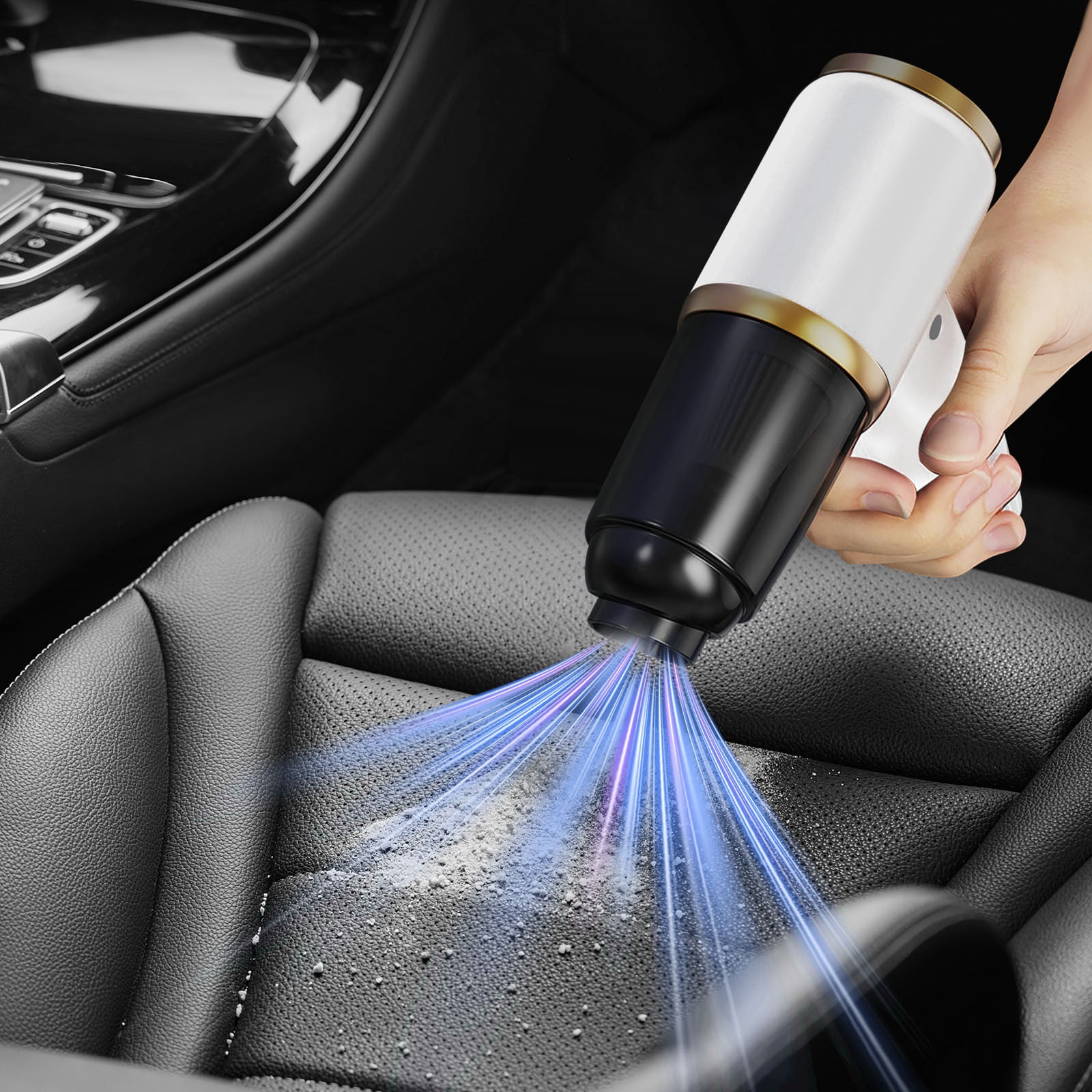 Fuebueo Car Vacuum Cleaner, All-in-one, Lightweight with Powerful Suction, Anti-Tangle Vacuum, Carpet Hard Floors Car,Washable Filter,Gift for Women Grandmom