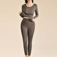 thumbnail image 3 of FAZVAOO Thermal Underwear for Women Long Johns Fleece Winter Thick Warm Built-In Padded Bra Lace Base Top and Bottom, 3 of 7