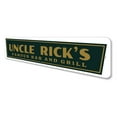 thumbnail image 4 of Famous Bar & Grill Sign, Bar Name Sign, Custom Home Bar Decor, Beer Sign, Grill Master Aluminum Sign - 4x18 inches, 4 of 4